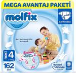 Molfix 4 Beden Maxi 162'Li Mega Avantaj Paketi Bebek Bezi