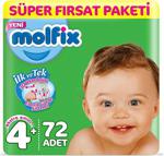 Molfix 4+ Numara Maxi Plus 72'li Süper Fırsat Paketi Bebek Bezi