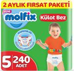 Molfix 5 Numara Junior 60 Adet 4'lü Paket Külot Bez