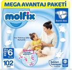 Molfix 6 Beden Extra Large 102'Li Mega Avantaj Paketi Bebek Bezi