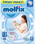 Molfix Bebek Bezi 3 Beden Midi Fırsat Paketi 4-9 Kg 68 Adet