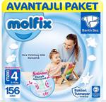 Molfix Bebek Bezi 4+ Beden Maxi Plus Avantajlı Paket 156 Adet