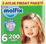 Molfix Bebek Bezi 6 Beden Ekstra Large 2 Aylık Fırsat Paketi 200