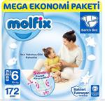 Molfix Bebek Bezi 6 Beden Extra Large Mega Ekonomi Paketi 172 Adet