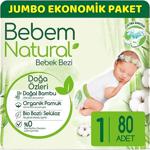 Molfix Bebem Natural Yenidoğan 1 Beden (2-5 Kg) Jumbo Avantaj Paketi 80 Adet