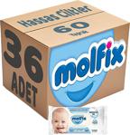 Molfix Islak Havlu Mendil İzotonik Hassas Ciltler 36 Lı Set 60 Yaprak Plastik Kapaklı