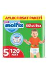 Molfix Külot Bez 5 Beden Junior Aylık Fırsat Paketi 120 adet 00045