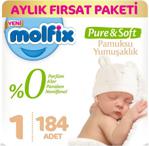 Molfix Pure & Soft 1 Numara Yenidoğan 92'li 2 Paket Bebek Bezi