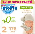 Molfix Pure & Soft 2 Numara Mini 88 Adet 2'li Paket Bebek Bezi