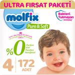 Molfix Pure & Soft 4 Numara Maxi 172\'li Bebek Bezi