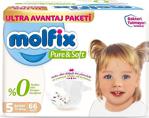 Molfix Pure Soft 5 Beden Junior 66'Lı Bebek Bezi