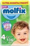 Molfix Ultra Avantaj Paketi Numara 4 Maxi 7-14 Kg 136 Adet