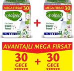 Molped Pure & Soft Gece 30'Lu 2 Adet Mega Paket Hijyenik Ped