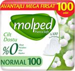 Molped Pure & Soft Normal 100'Lü Mega Paket Hijyenik Ped