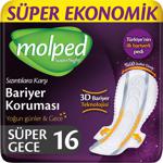 Molped Supernight Gece 16'Lı Süper Ekonomik Hijyenik Ped