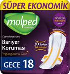 Molped Supernight Gece 18'Li Süper Eko Hijyenik Ped