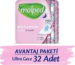 Molped Ultra Hijyenik Ped Gece Avantaj Paketi 32 Adet