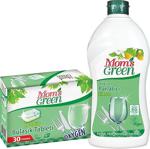 Mom'S Green 2'Li Set Ekolojik Bulaşık Makinası Tableti Ve Bitkisel Bulaşık Makinası Parlatıcı