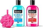 Monicatime Bubble Bubble Çilek Özlü Duş Jeli + Tutti Frutti Aromalı Duş Jeli + Banyo Lifi 30 Gr