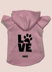 Monopetz Kapüşonlu Sweatshirt Köpek Ve Kedi Kıyafeti Pembe Love