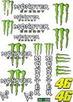 Monster Motosiklet Sticker (Etiket) Set