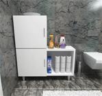 Moonlife 2 Kapaklı L Çok Amaçlı Banyo Dolabı Beyaz