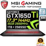 Msi Gf75 Thin 9Scsr-432Xtr I7 9750H 16 Gb 1 Tb + 256 Gb Ssd Gtx1650Ti 17.3" Full Hd Notebook