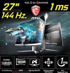 MSI Optix MAG271CV 27" 1ms Full HD Freesync Curved Oyuncu Monitörü