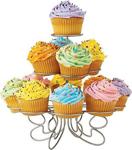 Muffin Cupcake Kurabiye Mini Pasta Kek Servis Sunum Standı Metal 13 Hazneli Sunumluk 3 Katlı