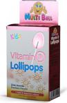 Multiball Kids Vitamin D Lollipops 7 Adet