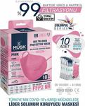 Musk Ffp2 Maske Pembe Renk 20 Adet