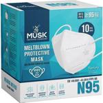 Musk Ffp2 N95 Meltblown 10\'Lu 3 Paket Ultrasonik Koruyucu Maske