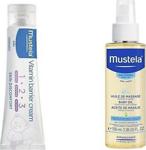 Mustela Baby Oil Masaj Yağı 100 Ml + Vitamin Barrier Cream 1.2.3 Pişik Kremi 100 Ml