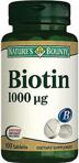 Nature's Bounty Biotin 1000 mcg 100 Tablet