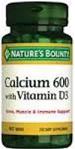 Nature's Bounty Calcium 600 With 60 Tablet D3 Vitamin