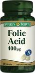 Nature's Bounty Folic Acid 400 mcg 100 Tablet