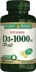 Nature's Bounty Vitamin D3 1000 IU 100 Softjel