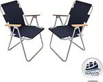 Navis Home 45X60 Beyaz Katlanır Masa + 2 Adet Kamp Sandalyesi