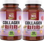 Ncs Collagen (Kolajen) (Tip) 1-2-3 Hyaluronic Acid 2 X 90 Tablet Glutatyon C & E & D Vitamini