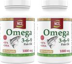 NCS Omega 3 6 9 Balık Yağı 1000 Mg 2 Kutu 400 Softgel Evening Primrose Oil Keten Tohumu Yağı Epa Dha