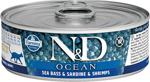 N&D Ocean Tahılsız Levrek Sardalya ve Karidesli 80 gr Yetişkin Yaş Kedi Maması