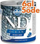 N&D Ocean Tahılsız Levrekli ve Mürekkep Balıklı 285 gr 6'lı Paket Yetişkin Köpek Konservesi