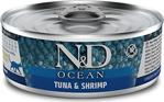 N&D Ocean Ton Balığı Ve Karides Yaş Yetişkin Kedi Maması - 12X80Gr