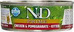 N&D Prime Yaş Kedi Maması, Tavuklu Ve Narlı, Yavru Kedi, 70 Gr