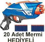 Nerf Döner Namlu Dart Atan Silah 20 Adet Yumuşak Dart Mermi