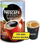 Nescafe Classic Hazır Granül Kahve 1 Kg + Karton Bardak 7 Oz 100'Lü