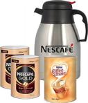 Nescafe Gold 900 Gr 2 Adet + Coffee Mate 2 Kg + Termos Hediyeli