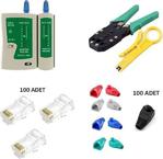 Network Set Rj45+Cover+Kablo Tester+Rj45 Sıkma Pensesi+Kablo Soyucu