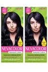 Neva Color 2'li Natural Colors 1.1 Mavi Siyah - Kalıcı Krem Saç Boyası Seti