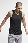 Nike Dri-Fit Miller Running Tank Erkek Sporcu Koşu Atleti Siyah